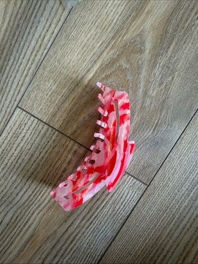 Pink & Red Marble Cellulose Hair Claw Clip